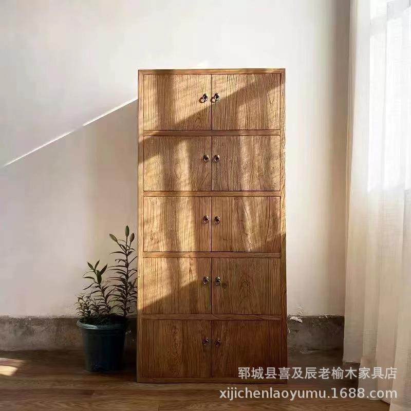 新中式老榆木餐边柜全实木储物收纳柜家用客厅柜风化木老门板边柜,住宅家具,斗柜,淘宝优惠券,粉丝福利购,淘宝优惠卷