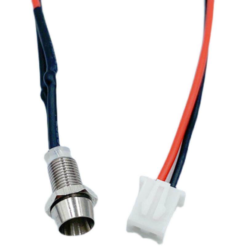 开孔5MM金属LED指示灯3V5V6V9V12V24VF3带端子线ZH1.5-2P红蓝绿黄