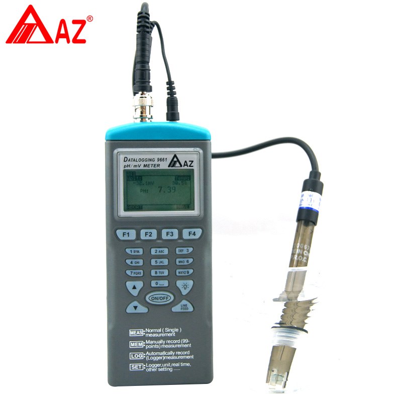 衡欣 AZ9f661水质分析仪酸碱度计记忆式PH/mv/温度表酸碱记录器