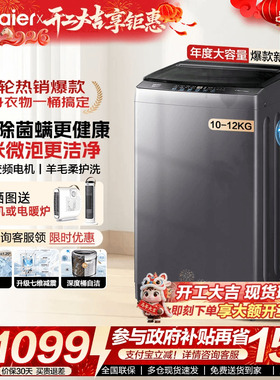 【立减15%】海尔新款20E0直驱变频12/13kg超大容量50E波轮洗衣机