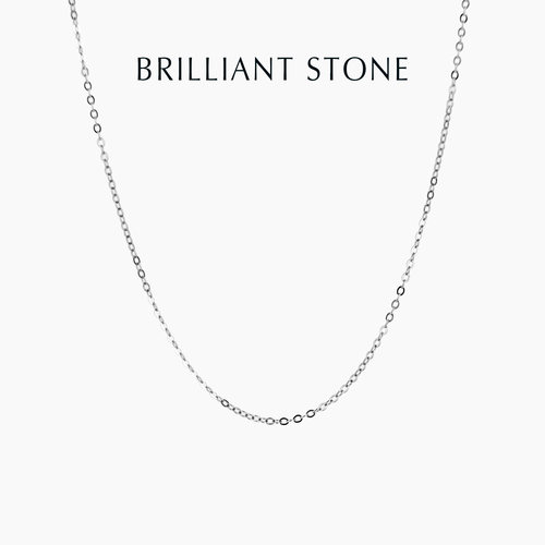 Brilliant Stone1.5mm十字链925银O字链锁骨项链中性百搭素链礼物