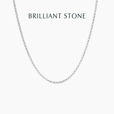 Brilliant Stone珍珠链925银素链基础款叠戴项链百搭通勤佩链2mm