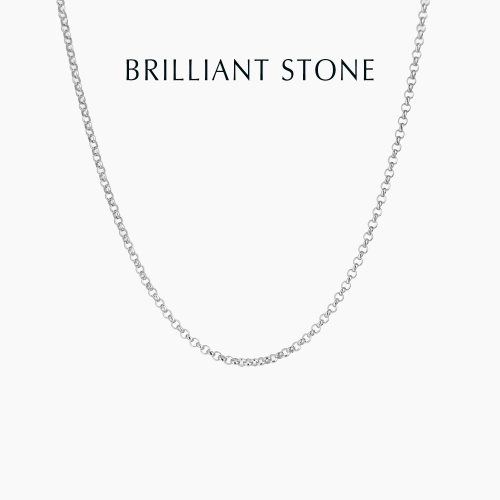 Brilliant Stone珍珠链925银素链基础款叠戴项链百搭通勤佩链2mm