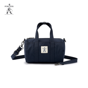Porter International水洗尼龙圆筒手提包中号女士通勤包包斜挎包