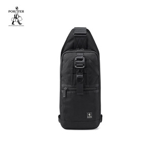 Porter International机能作战挂包ULTRA黑色胸前包休闲斜挎包男