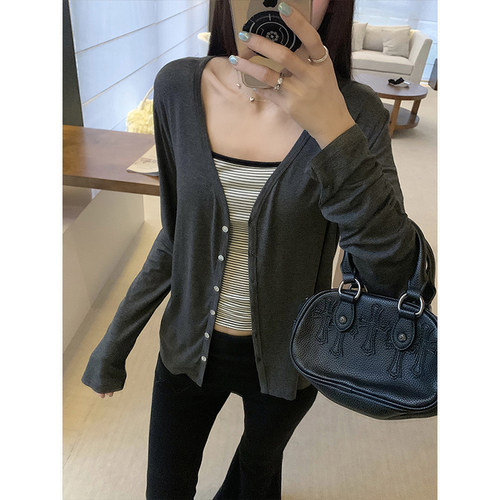 外搭开衫外套薄款罩衫长袖上衣女