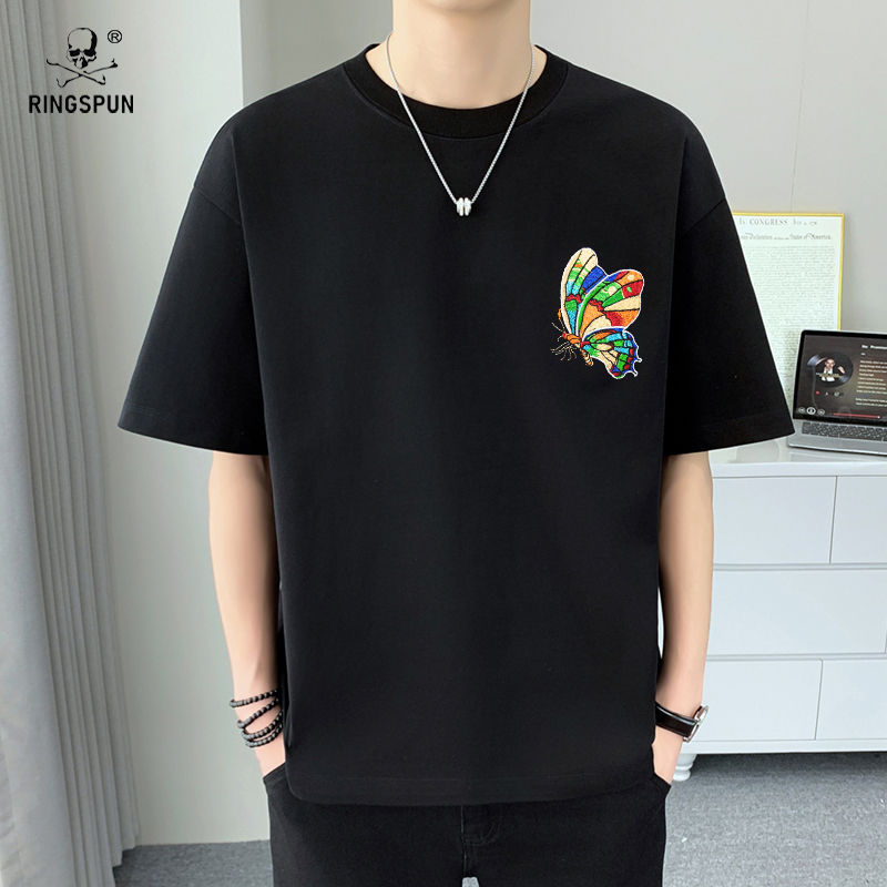 短袖t恤男女同款夏季新款圆领宽松透气凉感休闲百搭上衣纯棉短袖