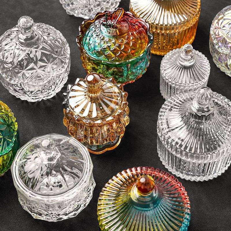 水晶消磁碗御守盐净化玻璃碗白水晶消磁碎石扩香石容器首饰收纳盒