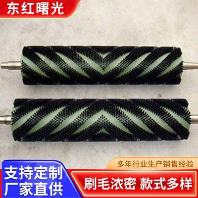 钢板尼龙丝毛刷辊 镀锌板酸碱清洗毛刷辊 除锈钢丝刷辊 按需造