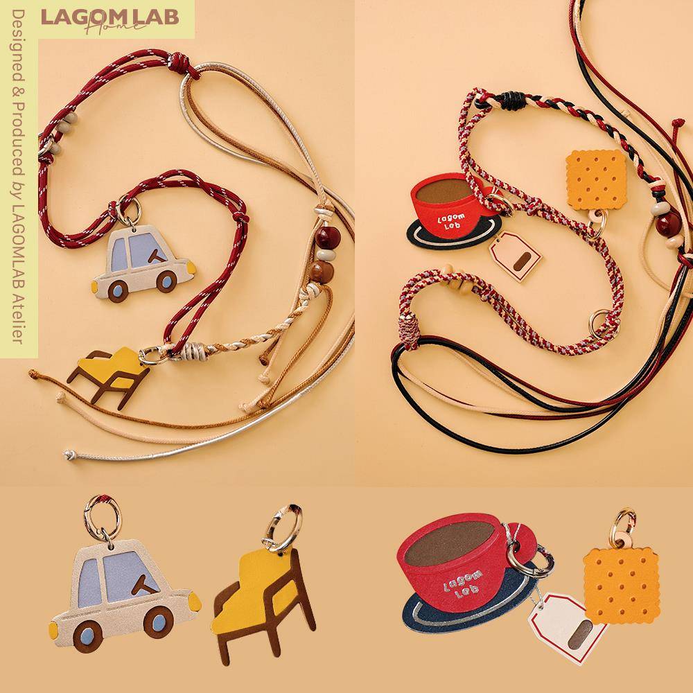 LAGOMLAB可调节长款手机挂链串珠可斜跨可背手工编织高级感手机链