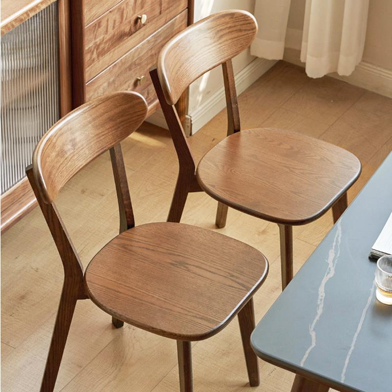 实木椅子家用餐椅黑胡桃木靠背凳子路易斯椅轻奢高级感客厅餐桌椅