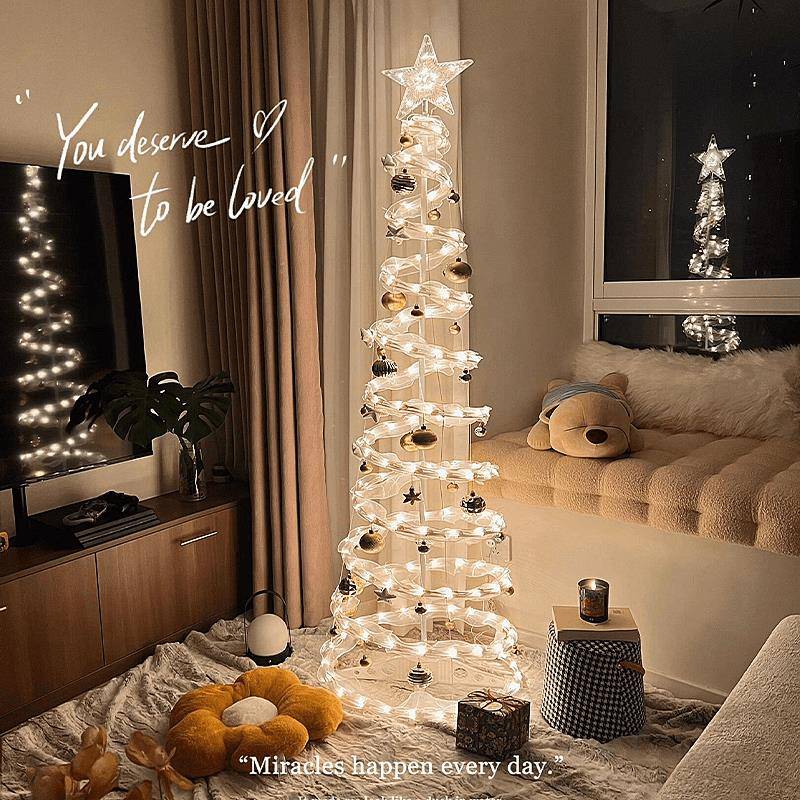 target螺旋圣诞树灯节日装饰背景灯高级氛围感客厅卧室玄关2025年