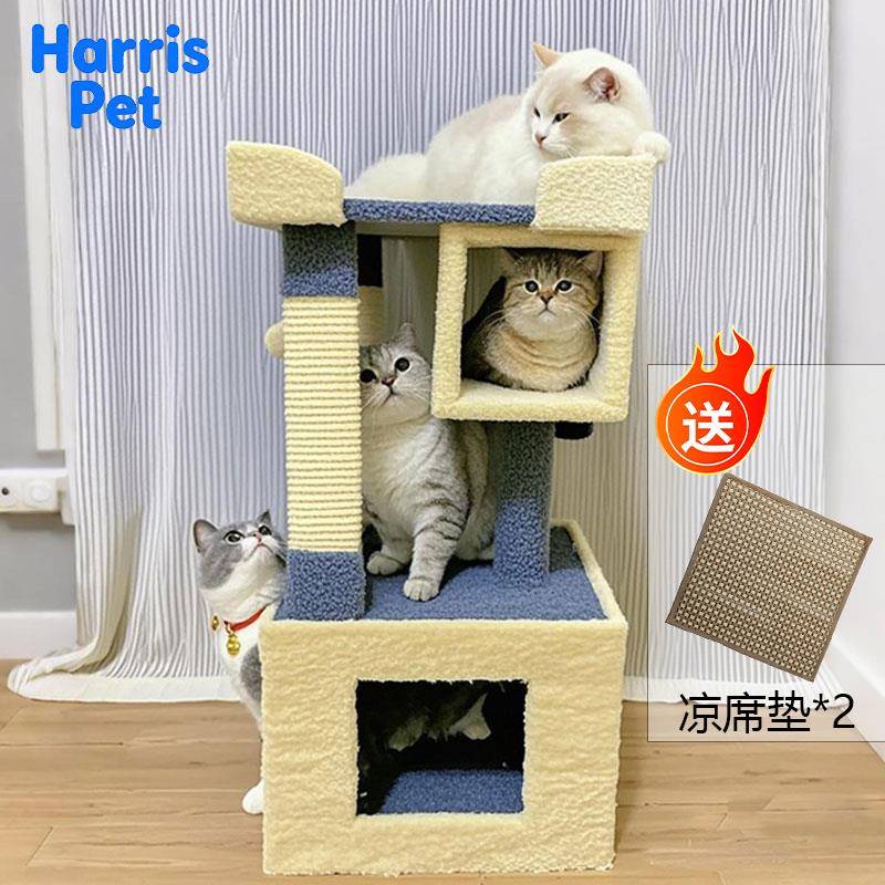 [赠凉席]家用夏天猫爬架猫窝猫树一体猫抓板小户型不占地猫咪跳台