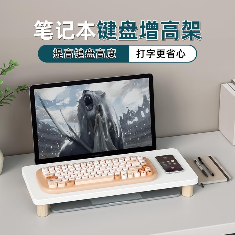 笔记型电脑外接键盘架桌面笔记本防尘写字支架电脑增高键盘收纳层