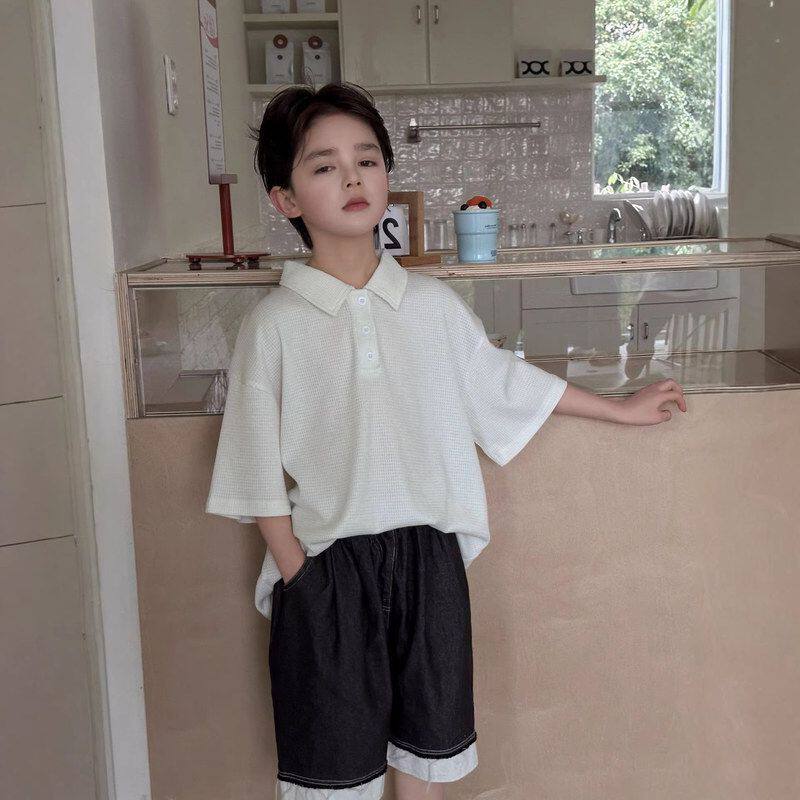 男童短袖POLO衫2026新款儿童宽松夏季透气上衣童夏装韩版潮酷t恤5