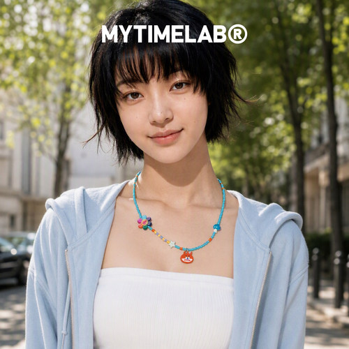 【9.9-19.9】MYTIMELAB摩太潮玩Power太阳花彩珠项链个性多巴胺