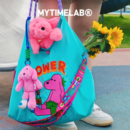 MYTIMELAB摩太潮玩腋下刺绣包手提单肩包女百搭通勤大容量水桶包