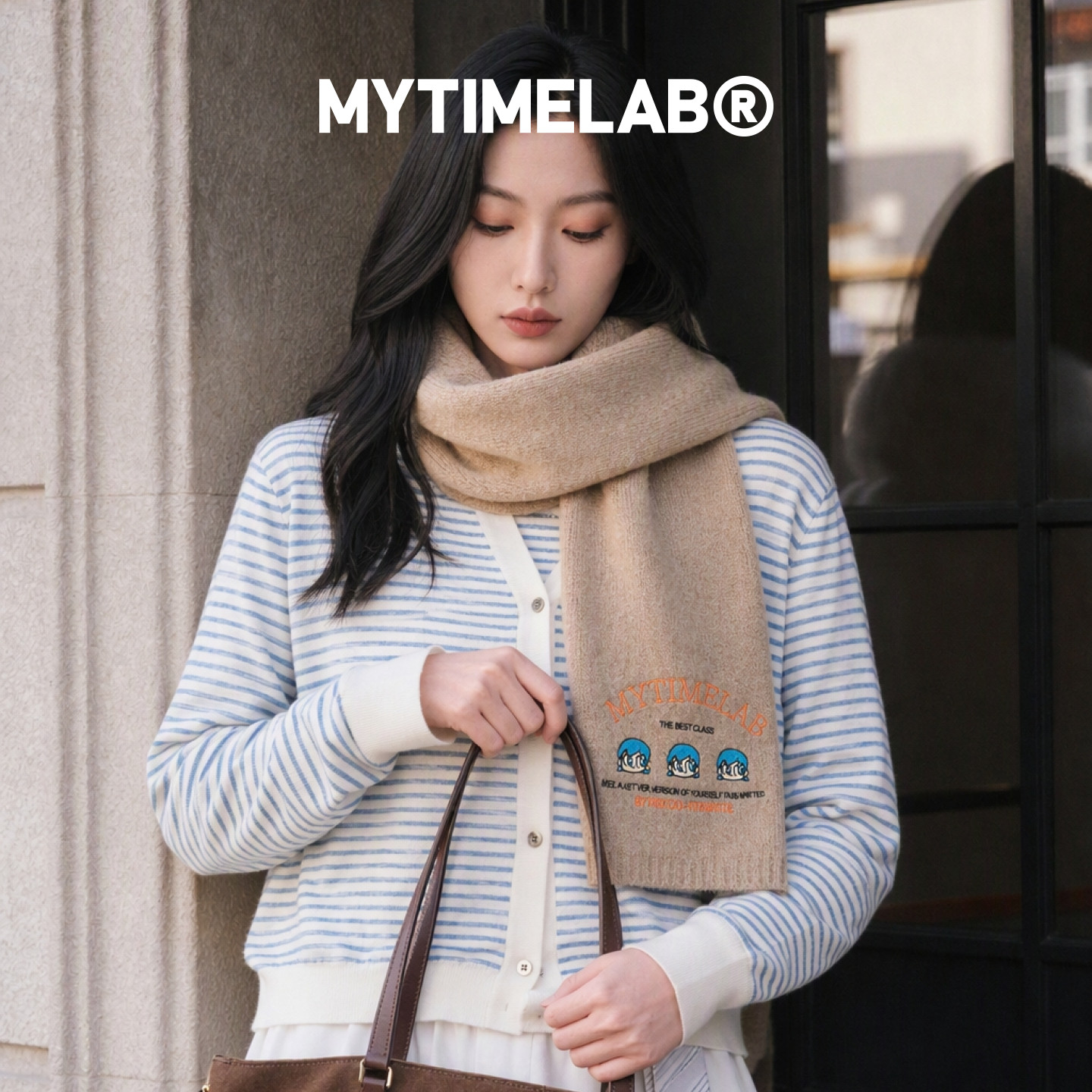 MYTIMELAB摩太潮玩Monita暖冬物语刺绣围巾保暖秋冬男女韩系可爱