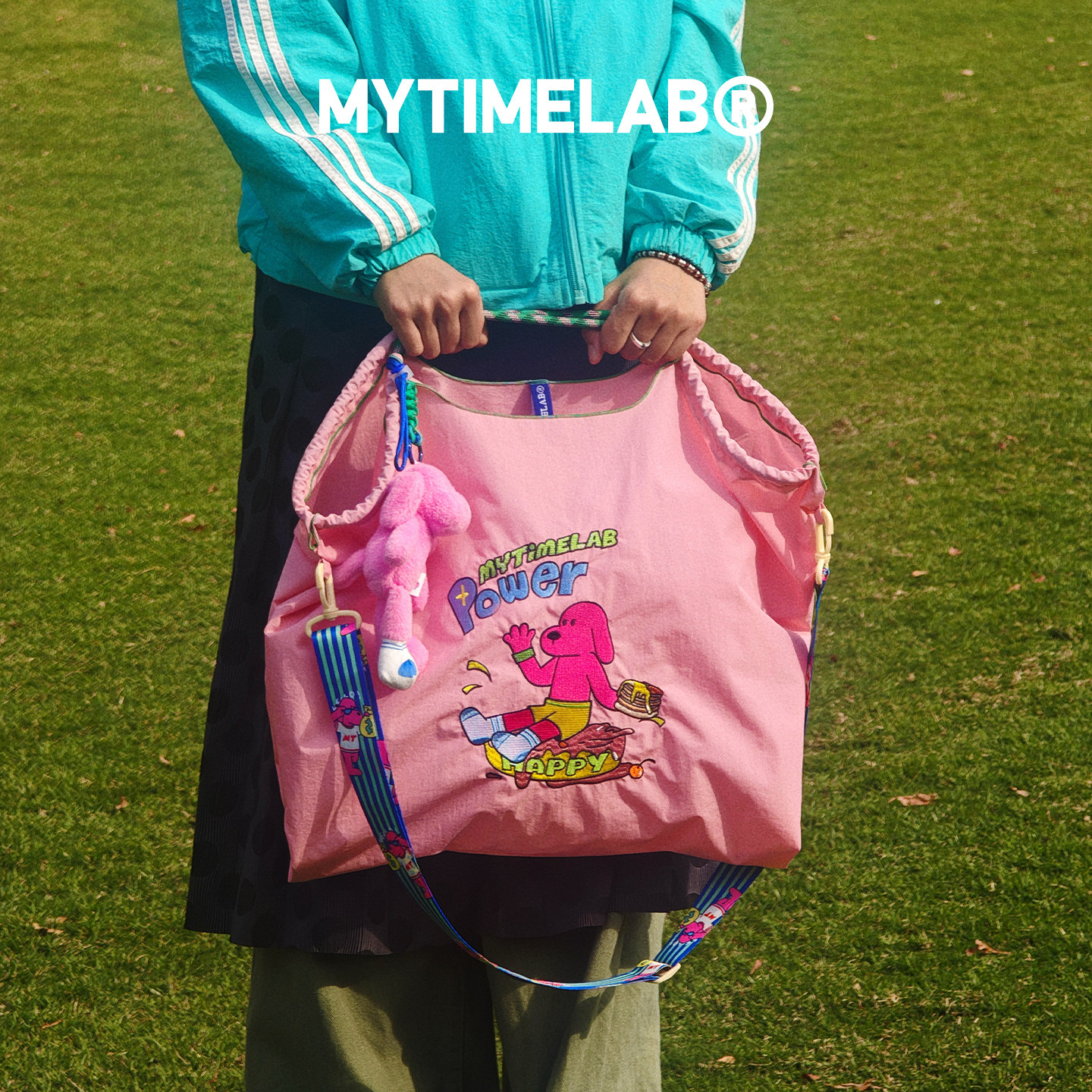 MYTIMELAB摩太潮玩PD爱生活系列刺绣包女士手提包手拎包轻便休闲