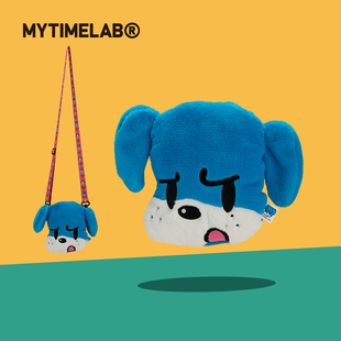 MYTIMELAB摩太潮玩狗头手机包毛绒包单肩包斜挎秋冬便携拉链通勤