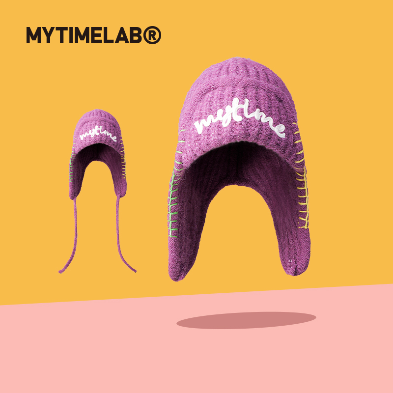 MYTIMELAB摩太潮玩ZOE绣花护耳帽休闲保暖韩版时尚刺绣百搭秋冬
