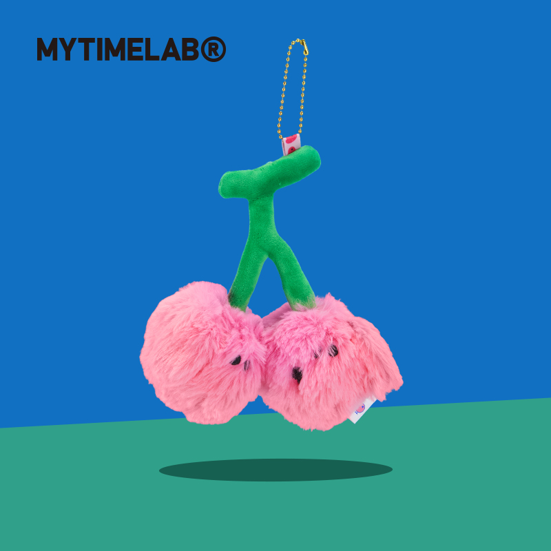 MYTIMELAB摩太潮玩樱桃粉狗挂件毛绒挂件时尚毛绒公仔卡通可爱