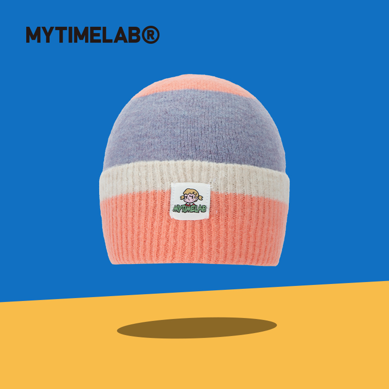 【特惠】MYTIMELAB摩太潮玩Monita三色拼接针织帽女户外秋冬保暖