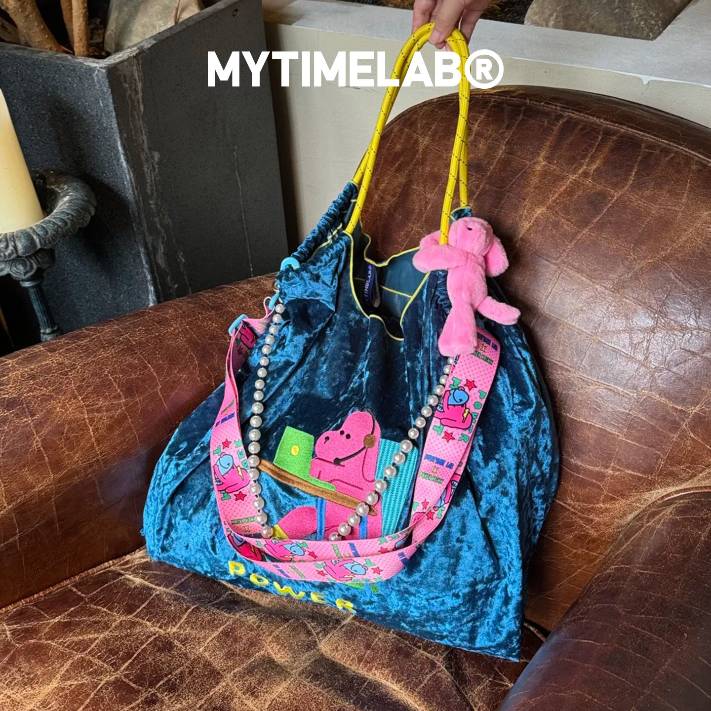 MYTIMELAB摩太潮玩PD闪耀刺绣包女上班通勤大容量单肩托特包秋冬