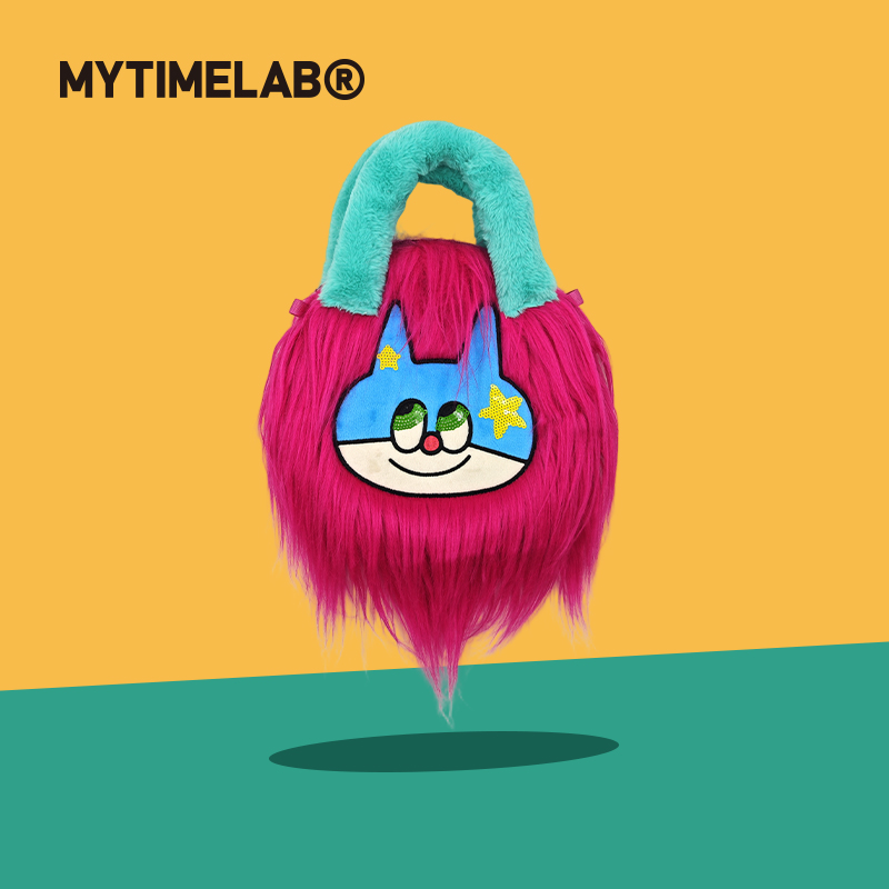 MYTIMELAB摩太潮玩PD毛毛手拿包秋冬便携毛绒手提小众时尚多巴胺