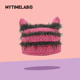 MYTIMELAB摩太潮玩ZOE撞色Y2K猫耳帽保暖条纹针织帽秋冬套头护耳