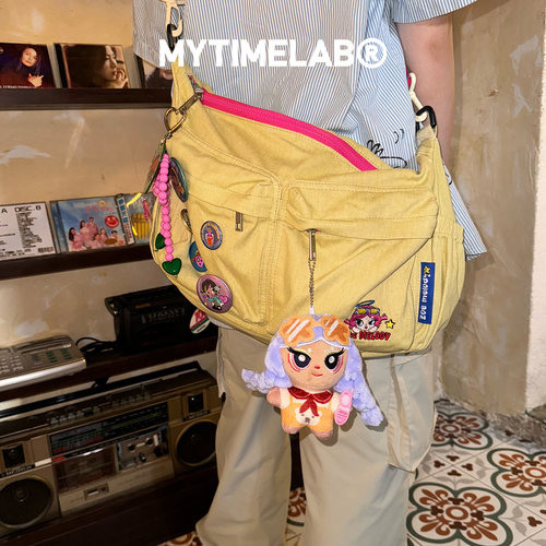 MYTIMELAB摩太潮玩ZOE机能甜心斜挎包帆布多巴胺通勤大容量女