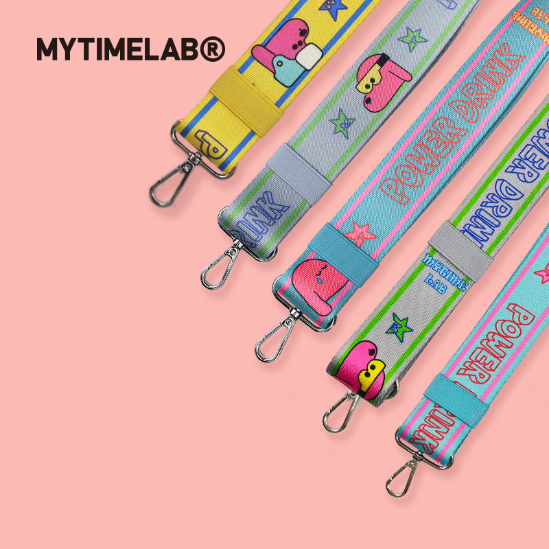 MYTIMELAB摩太潮玩PD趣味潮狗系列背带包带撞色卡通印花金属扣