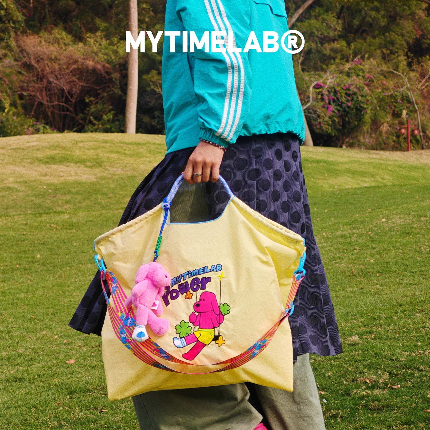 MYTIMELAB摩太潮玩PD爱生活系列刺绣包女士手提包手拎包轻便休闲