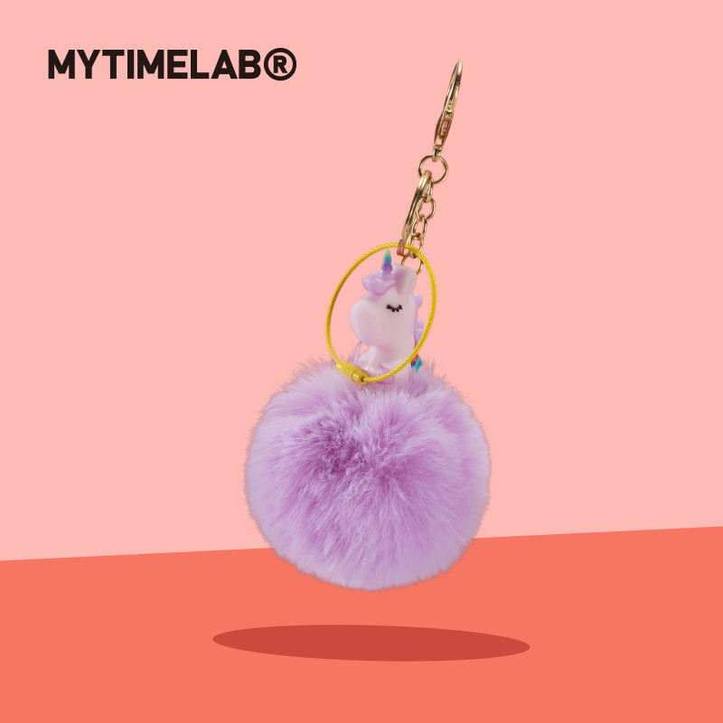 MYTIMELAB摩太潮玩独角兽毛绒球挂件钥匙扣书包挂饰毛绒挂件