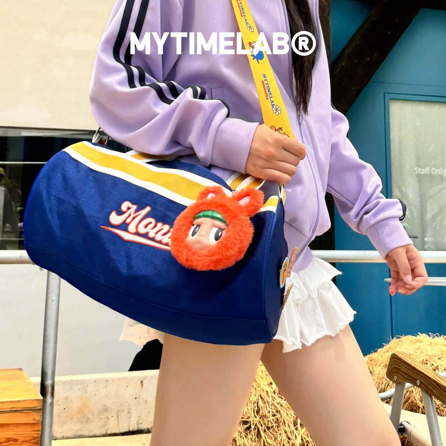 MYTIMELAB摩太潮玩MONITA通勤圆桶包美式街舞旅行单肩包大容量