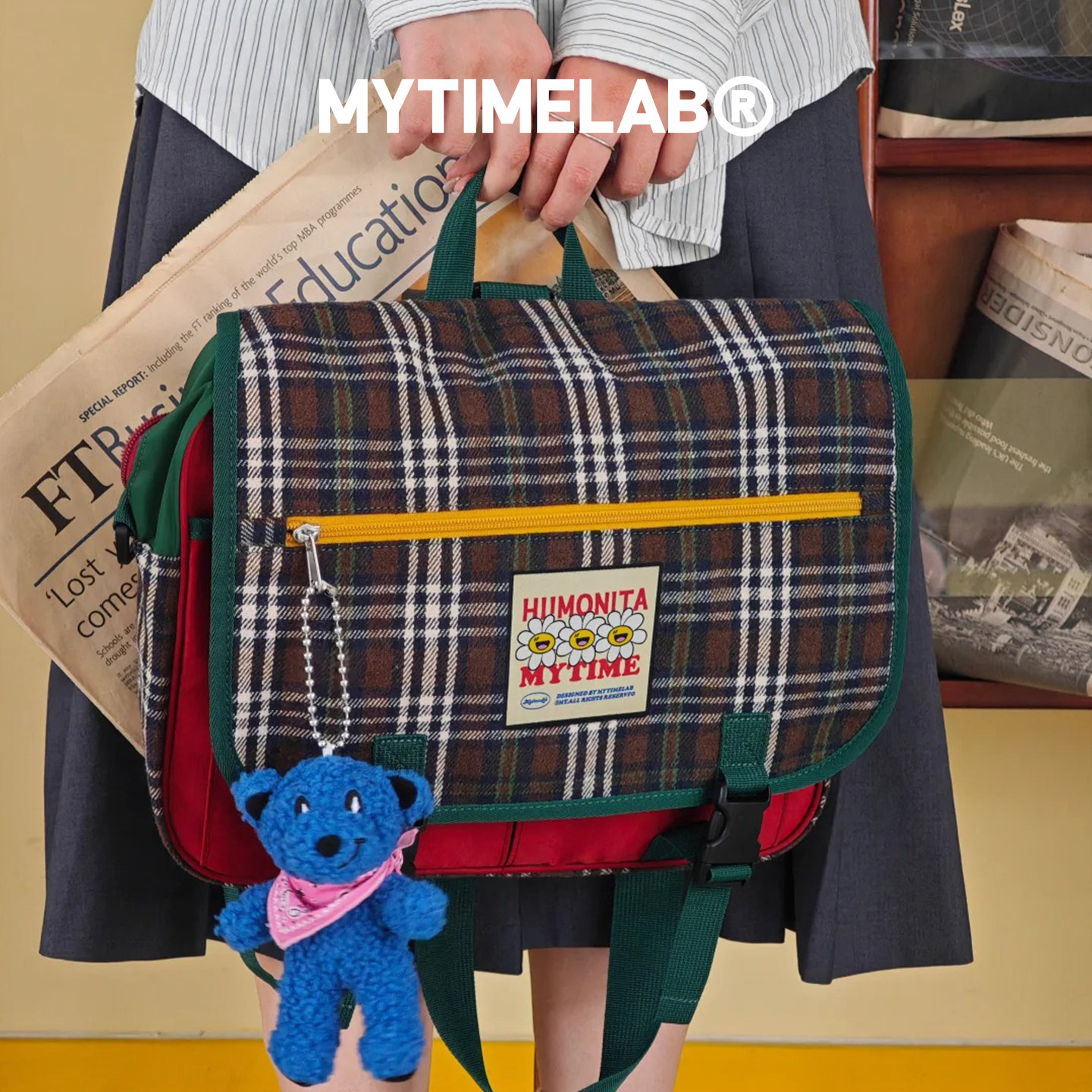 MYTIMELAB摩太潮玩MONITA老学校双肩包大容量多口袋学生轻便书包