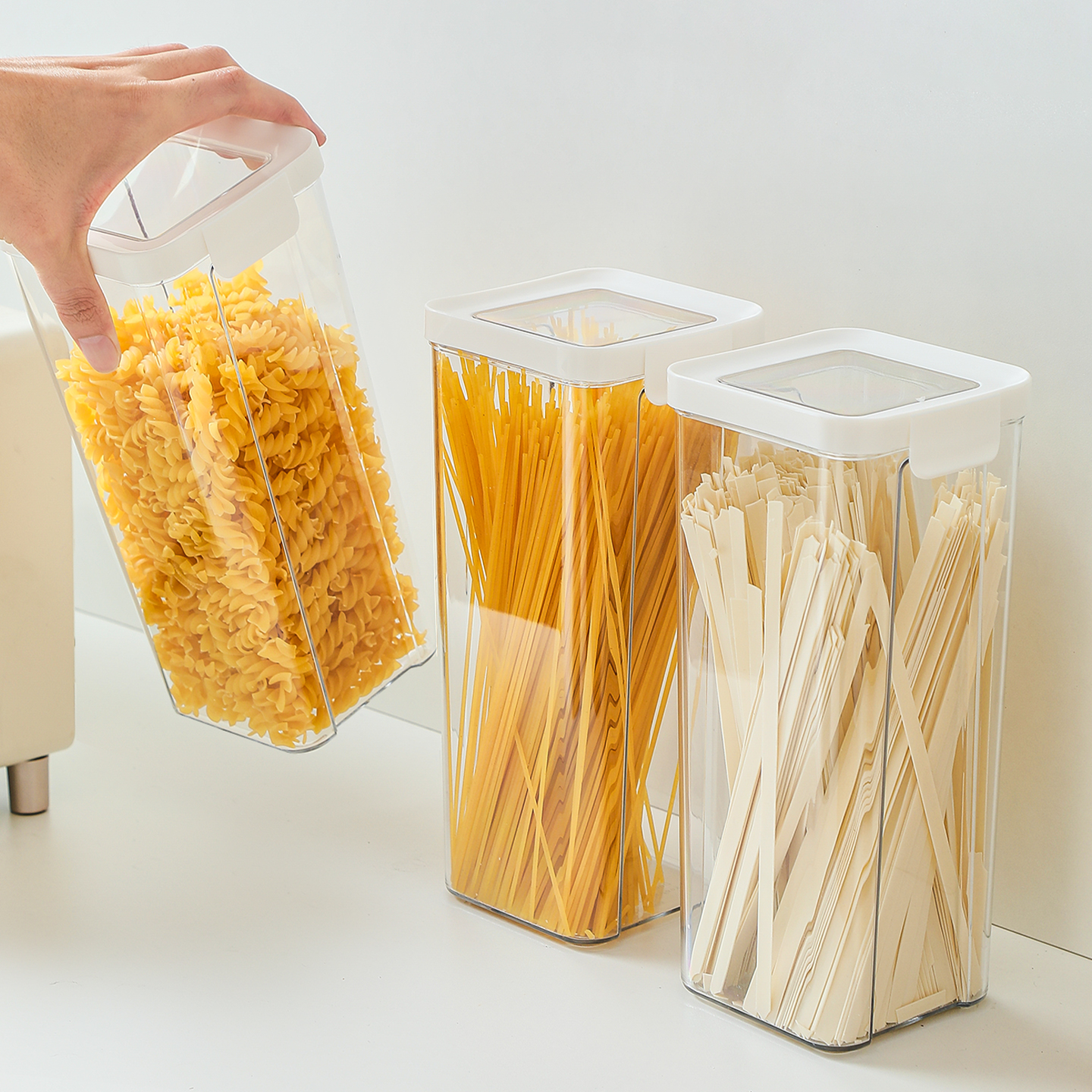 面条收纳盒挂面密封罐装五谷杂粮