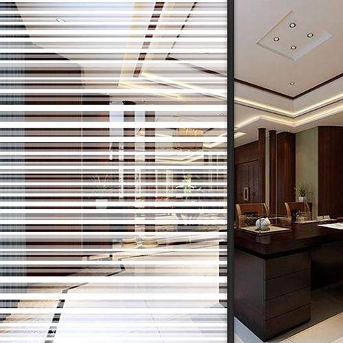 淡雅条纹白色玻璃贴纸PET家居窗户移门装饰膜玻璃贴纸