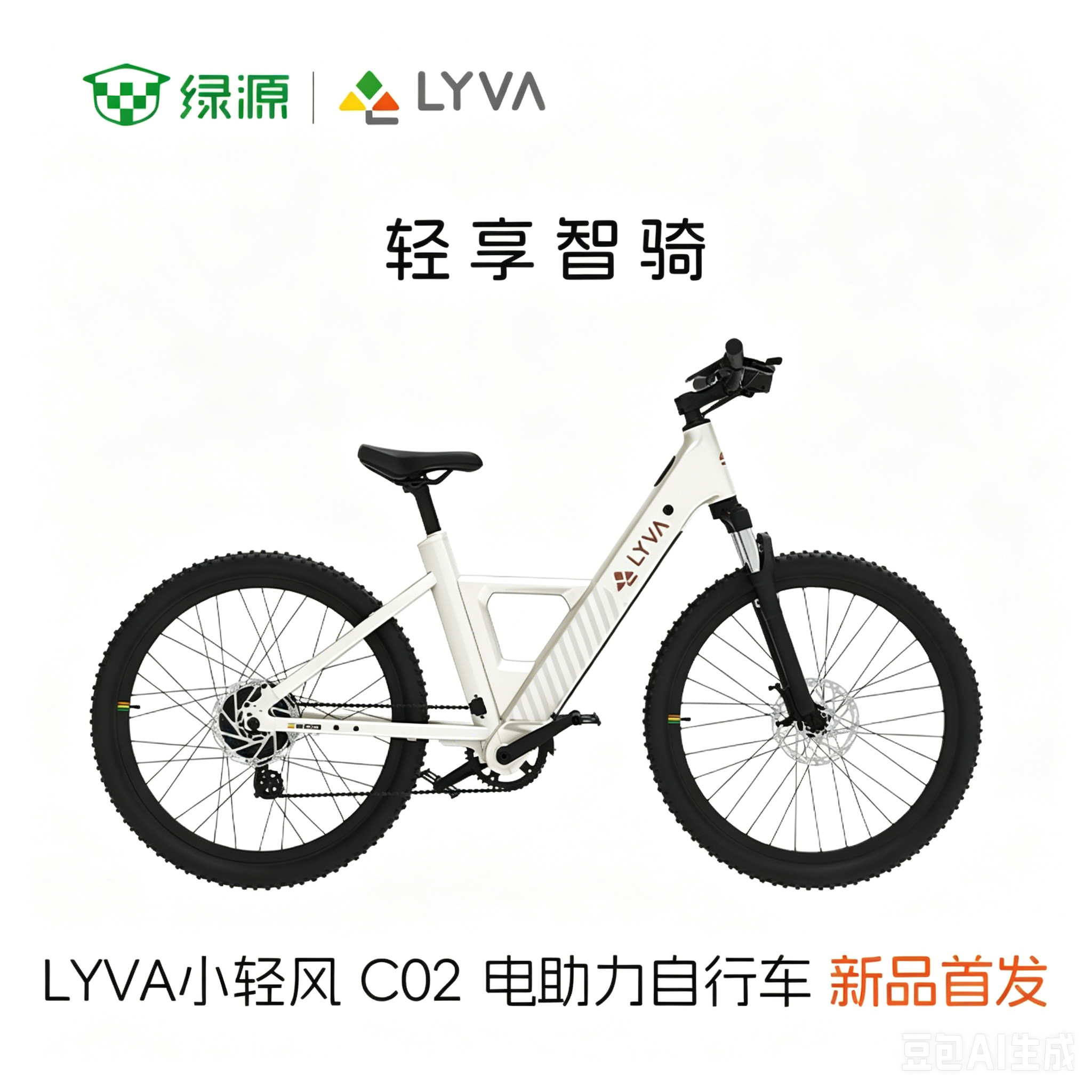 绿源LYVA电助力自行车小轻风C02【首发定金100抵200 享8大权益】