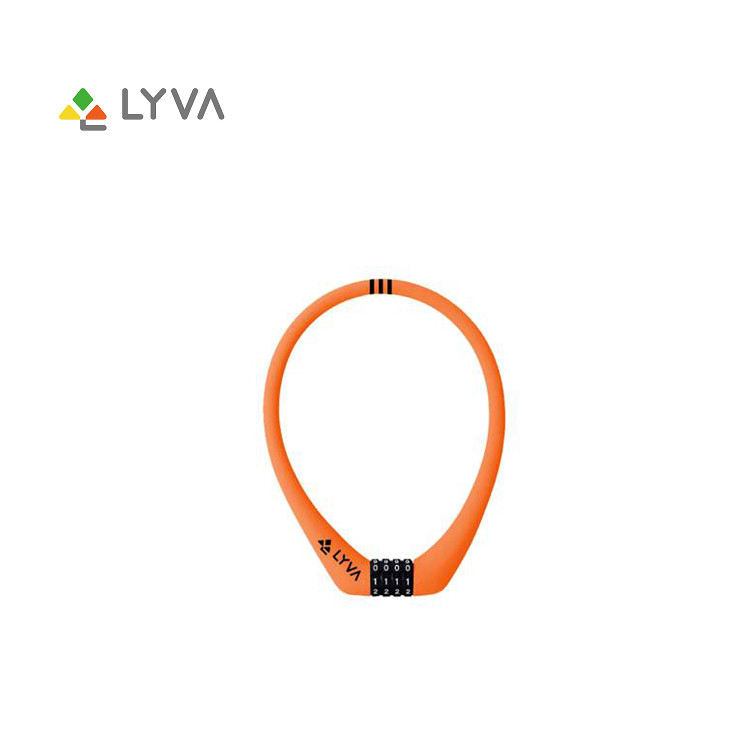 LYVA 硅胶钢缆锁自行车便携小巧密码锁防盗锁