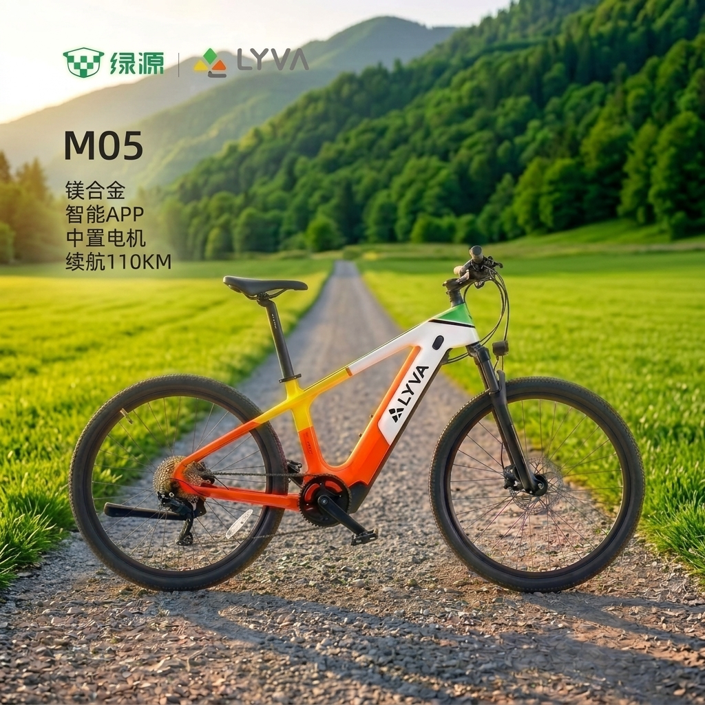绿源LYVA小飓风M05电助力自行车智能电动助力自行车山地车e-bike