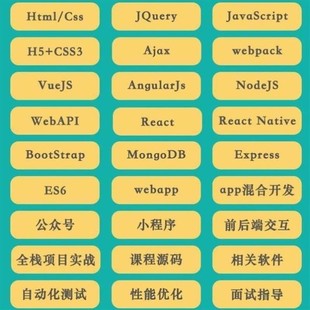 web前端开发教程零基础入门自学网页制作全栈实战项目案例分析全
