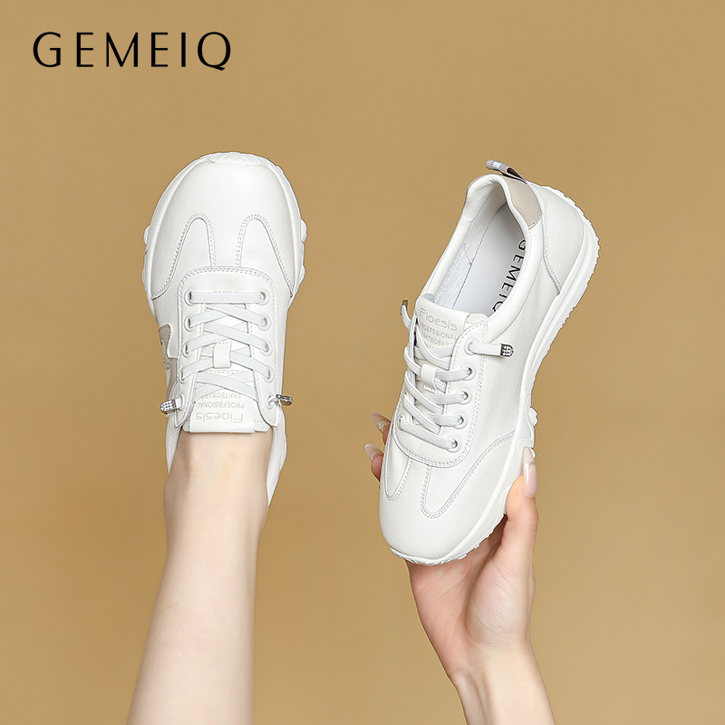戈美其女鞋软底运动鞋夏季薄款配裙子小白鞋轻便舒适休闲阿甘鞋子