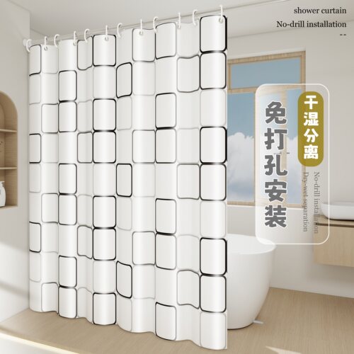 免打孔防水帘防霉浴帘