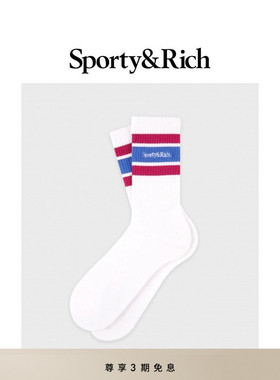 [秋冬新品]Sporty&Rich Hiking系列男女同款Serif Logo 中筒袜