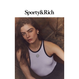 Sports系列女士修身 Sporty&Rich 上衣叠穿打底百搭吊带工字背心