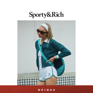 Sporty&Rich British Sports系列女士夏季休闲运动撞色短裤裤子
