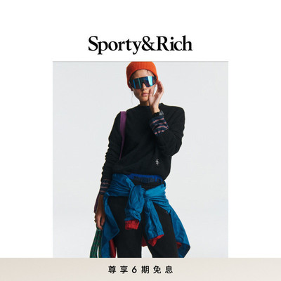 [秋冬新品]Sporty&Rich Hiking系列女士经典休闲简约羊绒毛衣