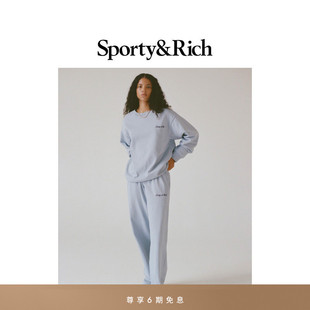 休闲复古直筒卫裤 Core系列男女同款 Sporty&Rich 长裤 秋冬新品