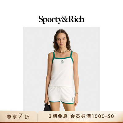 [七折礼遇]Sporty&Rich 女士网球简约撞色内搭吊带背心